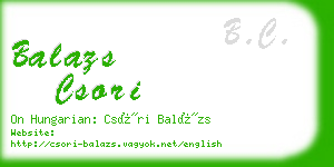 balazs csori business card